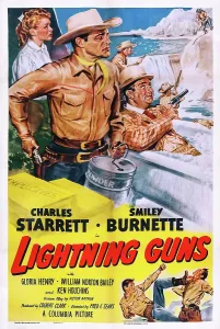 Burnette Prints: LIGHTNING GUNS, US poster art, top from left: Gloria Henry