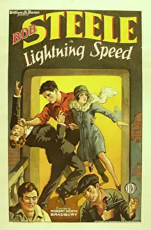 Steele Prints: LIGHTNING SPEED, center: Bob Steele, 1928