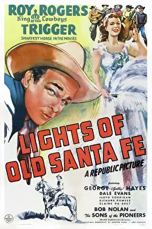 Dale Prints: LIGHTS OF OLD SANTA FE, US poster, Roy Rogers, Dale Evans, Trigger, 1944