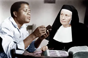 Nuns Habit Prints: LILIES OF THE FIELD, from left: Sidney Poitier, Lilia Skala, 1963