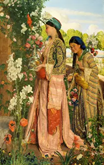 Garden Prints: Lilium Auratum, 1871, by John Frederick Lewis, watercolor painting