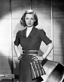 Palmer Prints: Lilli Palmer, in a Coronation Blue wool dress, ca. 1936
