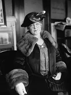 Fur Collar Prints: Lillian Russell, celebrated American actress of the Gilded Age in 1922