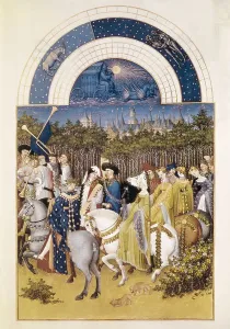 LIMBOURGJean (ca. 1370-1416); LIMBOURGHerman (ca. 1370-1416); LimburgPol de (?-h.1416). The Richly decorated Hours of the Duke of Berry. ca. 1440. Fol. 6v