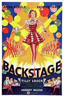 Dressing Room Prints: LIMELIGHT, (aka BACKSTAGE), Anna Neagle on US poster art, 1937
