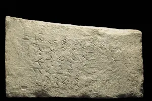 Iberian Prints: Limestone tombstone with inscription