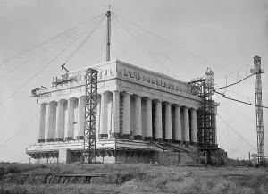 November Prints: Lincoln Memorial under construction in 1915
