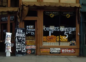 Images Dated 28th December 2007: Lincoln, Nebraska, Grand Grocery Co, photograph by John Vachon, 1942
