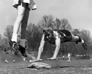 Mid Air Prints: Linda McConkey, of the Atlanta's Lorelei Ladies softball team