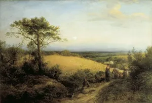 1855 Prints: LINELL, John (1792-1882). The Harvest Moon