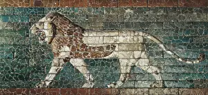 Iraqis Prints: Lion representing Ishtar, frieze from the processional way leading to the great Temple at Babylon