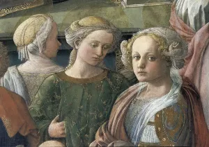 Lippi, Fra Filippino (1406-1469). The Coronation of the Virgin. 1441 - 1447. Right lower detail. Renaissance art. Quattrocento. Florentine school. Tempera on wood. ITALY