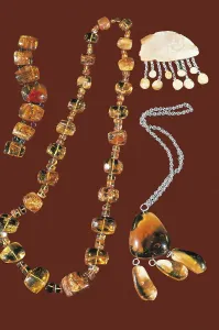 LITHUANIA. Amber necklaces and other objects. Jewelry. AISA/Everett Collection**US SALES ONLY**