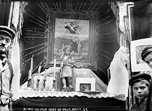 Ethnic Prints: Little Italy, Altar to Our Lady of Help, Mott St. New York, 1908