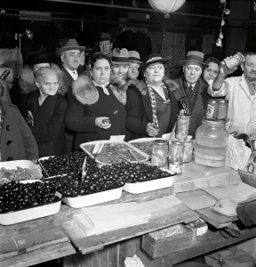 Ethnic Prints: Little Italy - vendor with wares displayed during a festival, New York, ca. 1930s
