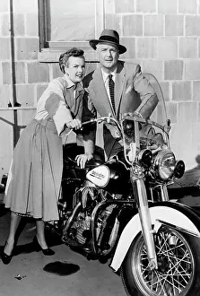 Motorcycle Prints: MY LITTLE MARGIE, from left, Gale Storm, Charles Farrell, 1952-55 (1953 photo)