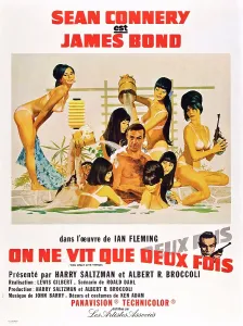 French Poster Prints: YOU ONLY LIVE TWICE, (aka ON NE VIT QUE DEUX FOIS), Sean Connery, 1967
