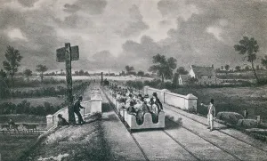 Trains Prints: The Liverpool Manchester railway was opened on September 15 1830