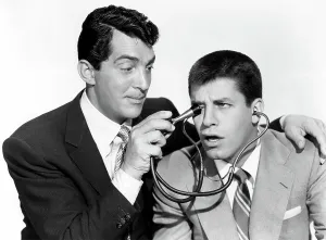 Stethoscope Prints: LIVING IT UP, Dean Martin, Jerry Lewis, 1954, stethoscope