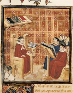Livre des Propits de les Choses" (Liber de proprietatibus rerum), by the Franciscan Bartholomeus Anglicus or Barthlemy l'Anglais