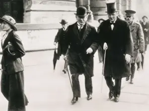 Policies Prints: LLOYD GEORGE, David (1863-1945); Churchill