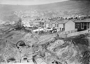 Dwellings Prints: Llwynpia, South Wales, a colliery village built up around a coal mine