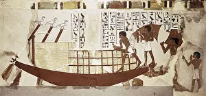 Al Uqsor Prints: Loading grain with boat. 1550 -1070 BC