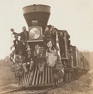 Travel Prints: A locomotive on the Baltimore and Ohio Railroad, near Oakland, Maryland, ca. 1860
