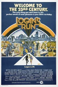 Action Prints: LOGAN'S RUN, Australian Poster, bottom from left: Michael York, Jenny Agutter, 1976