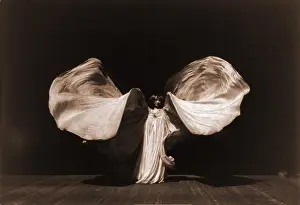 Modern Prints: Loie Fuller, (1862-1928), raising her very long gown in shape of butterfly