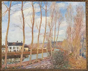 Bare Tree Prints: The Loings Canal, by Alfred Sisley