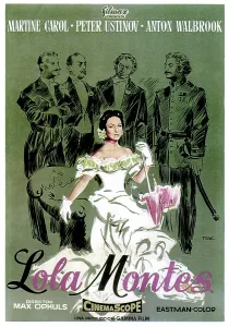 Illustration Prints: LOLA MONTES (THE SINS OF LOLA MONTES), Martine Carol, (Spanish poster art), 1955
