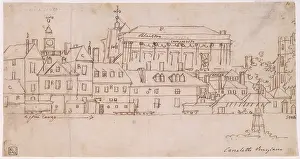 London: The Old Horse Guards and The Banqueting Hall from Saint James's Park, by Canal Giovanni Antonio also known as Canaletto, 1749, 18th century, pencil