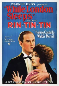 Merrill Prints: WHILE LONDON SLEEPS, l-r: Walter Merrill, Helene Costello on poster art, 1926