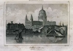 Populations Prints: London. St. Paul's Cathedral (1844)