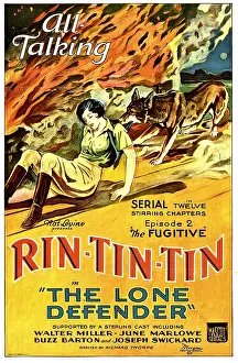 Vest Prints: THE LONE DEFENDER, from left: June Marlowe, Rin-Tin-Tin in Episode 2: The Fugitive, 1930