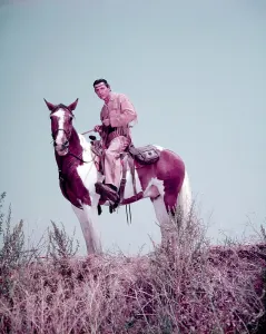 Horseback Prints: THE LONE RANGER, Jay Silverheels, riding Scout, (ca. Season 5, 1956), 1949-57