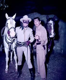 Silverheels Prints: THE LONE RANGER, from left: Clayton Moore, Jay Silverheels, (ca. Season 5, 1956), 1949-57