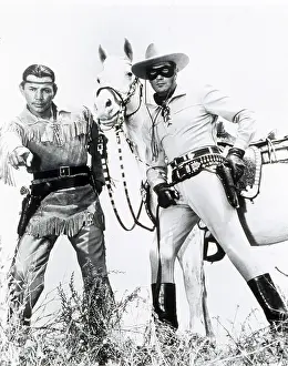 Silverheels Prints: THE LONE RANGER, from left: Jay Silverheels, Clayton Moore, (1949-1957)