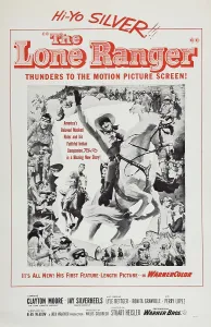 Silverheels Prints: THE LONE RANGER, US poster art, from center left: Jay Silverheels, Clayton Moore, 1956