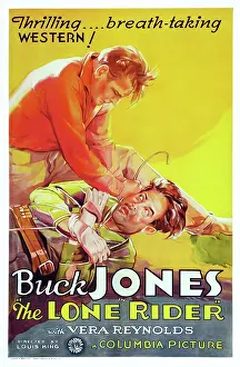 Tied Up Prints: THE LONE RIDER, US poster art, Buck Jones, 1930