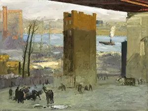 Lcgr1606 Prints: The Lone Tenement, by George Bellows, 1909, American painting, oil on canvas
