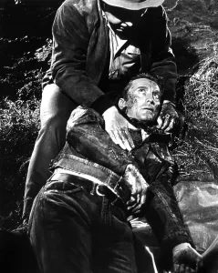 Denim Jacket Prints: LONELY ARE THE BRAVE, from left: Carroll O'Connor, Kirk Douglas, 1962