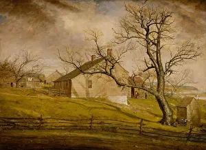 Coast Prints: LONG ISLAND FARMHOUSES, by William Sidney Mount, 1862-63, American painting, oil on canvas