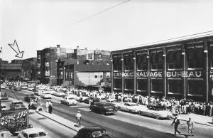 Shot Prints: Long line of friends of Emmett Till
