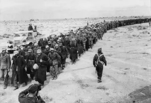 Libya Prints: Long line of German prisoners captured during the Battle of Libya