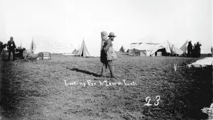 Oklahoma Prints: Looking for a town lot, Guthrie, Oklahoma, photograph, 1889