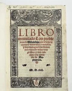Printing Press Prints: LOPEZ DE VILLALOBOS, Francisco (1473-1549)