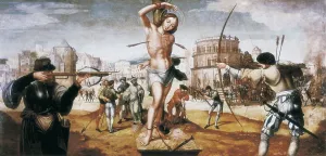 Sebastian Prints: LOPEZGregorio ( -1550). The Martyrdom of St