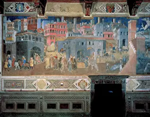 Infrastructures Prints: Lorenzetti Ambrogio, The Effects of Good Government in the City